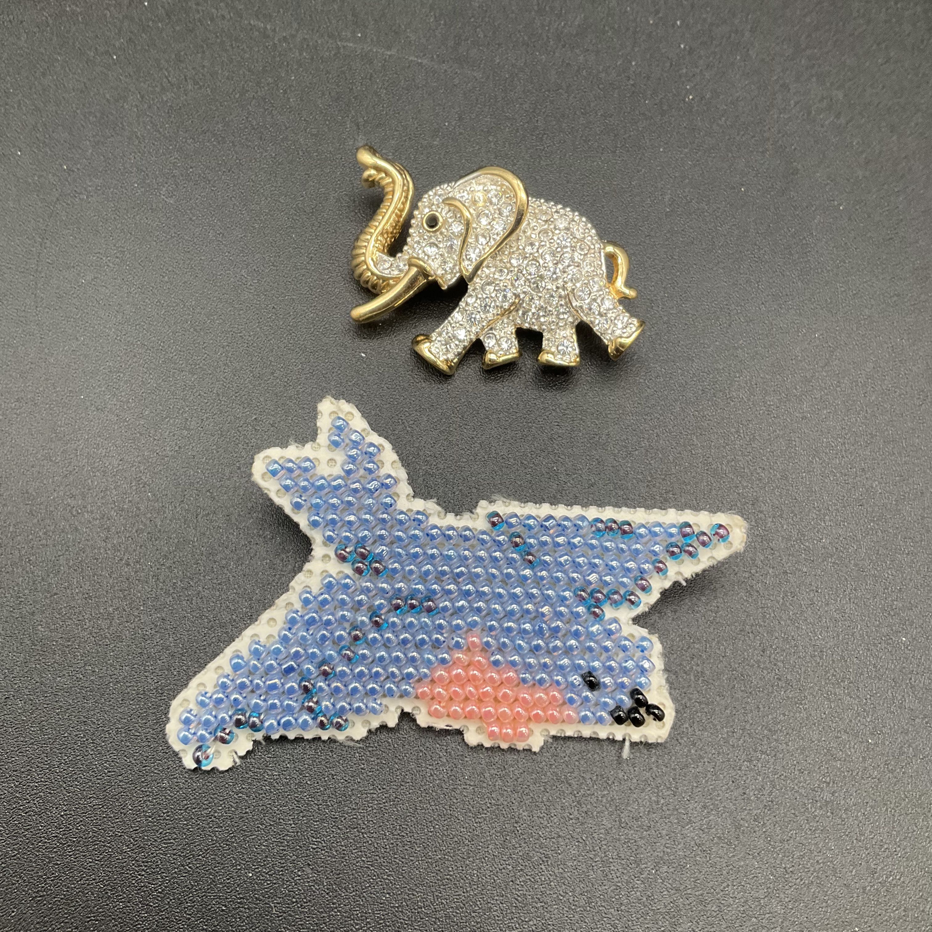 Animal Brooch Jewelry Lot of 9 Vintage and Modern T-Rex Eagle Leopard Elephant - Image 4