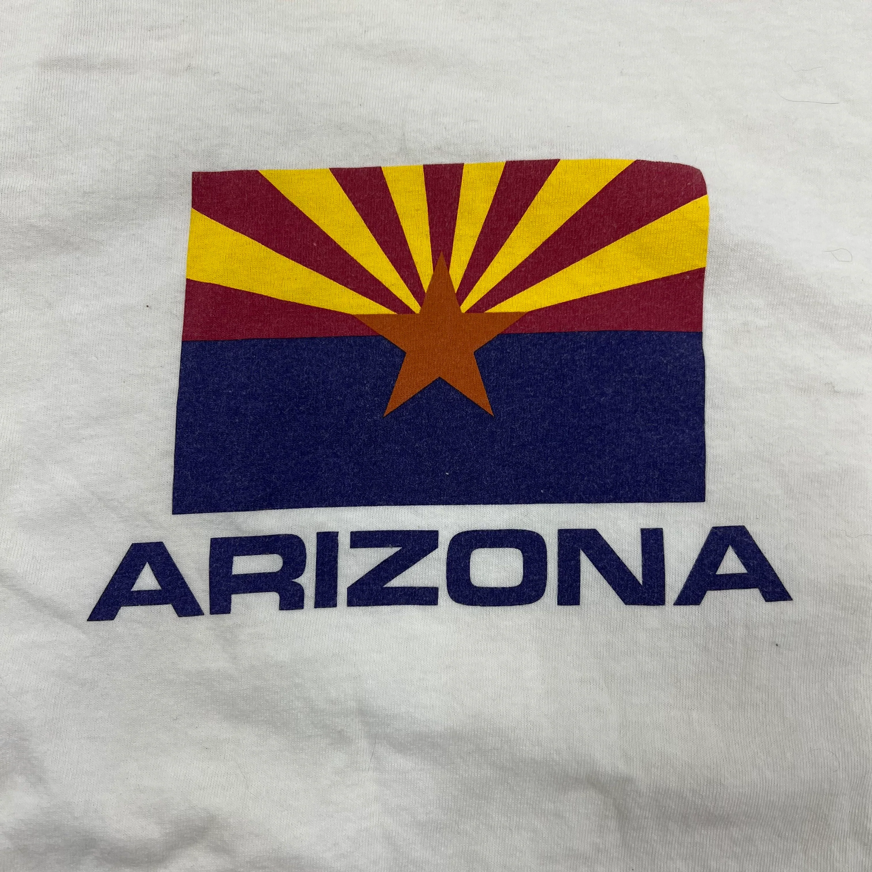Arizona Flag Graphic Short Sleeve T-Shirt Gildan Cotton Adult Size XL *Staining - Image 3