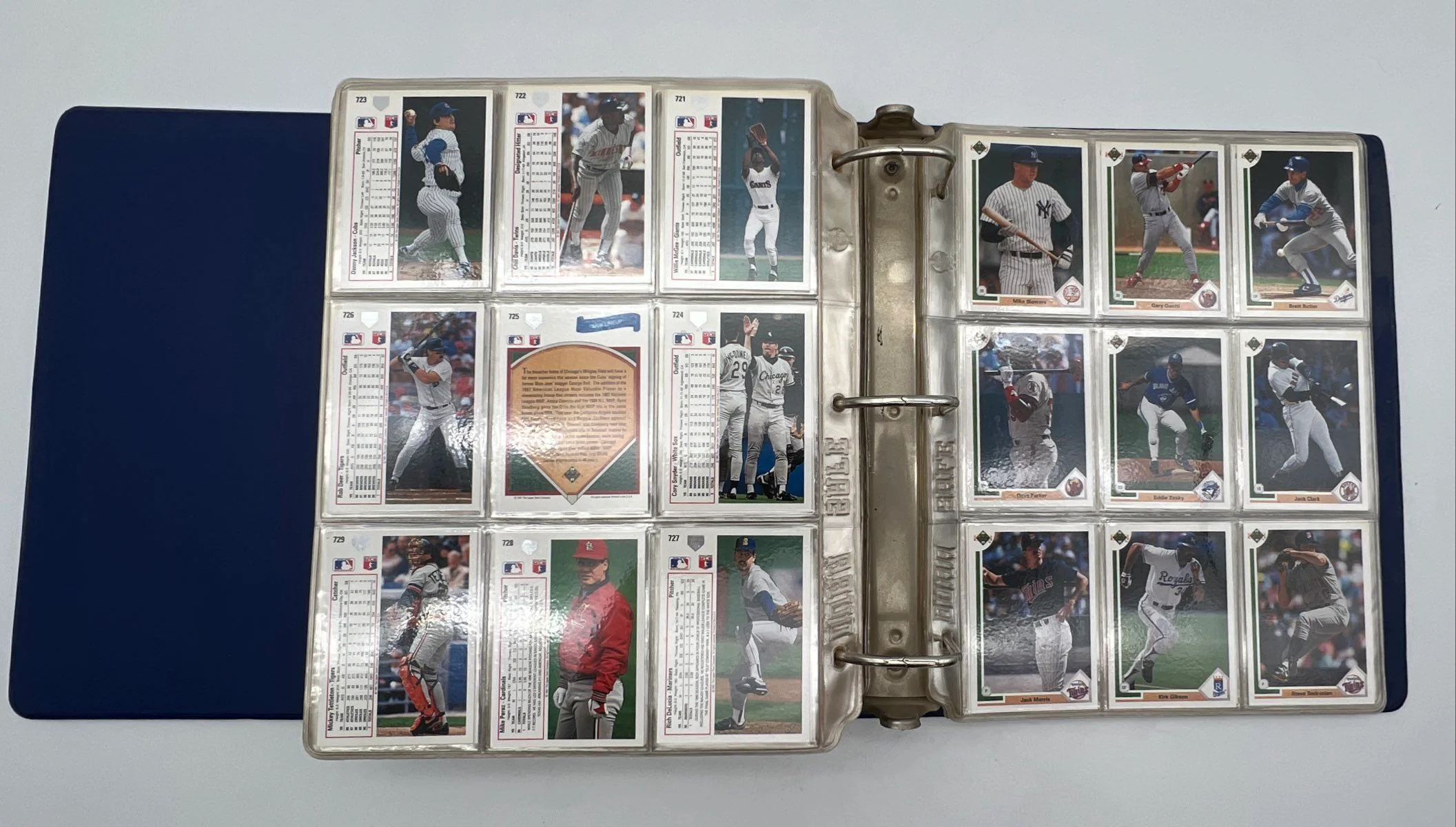 Baseball Card Lot Early 1990s Upper Deck Large Binder Collection See Photos - Image 8