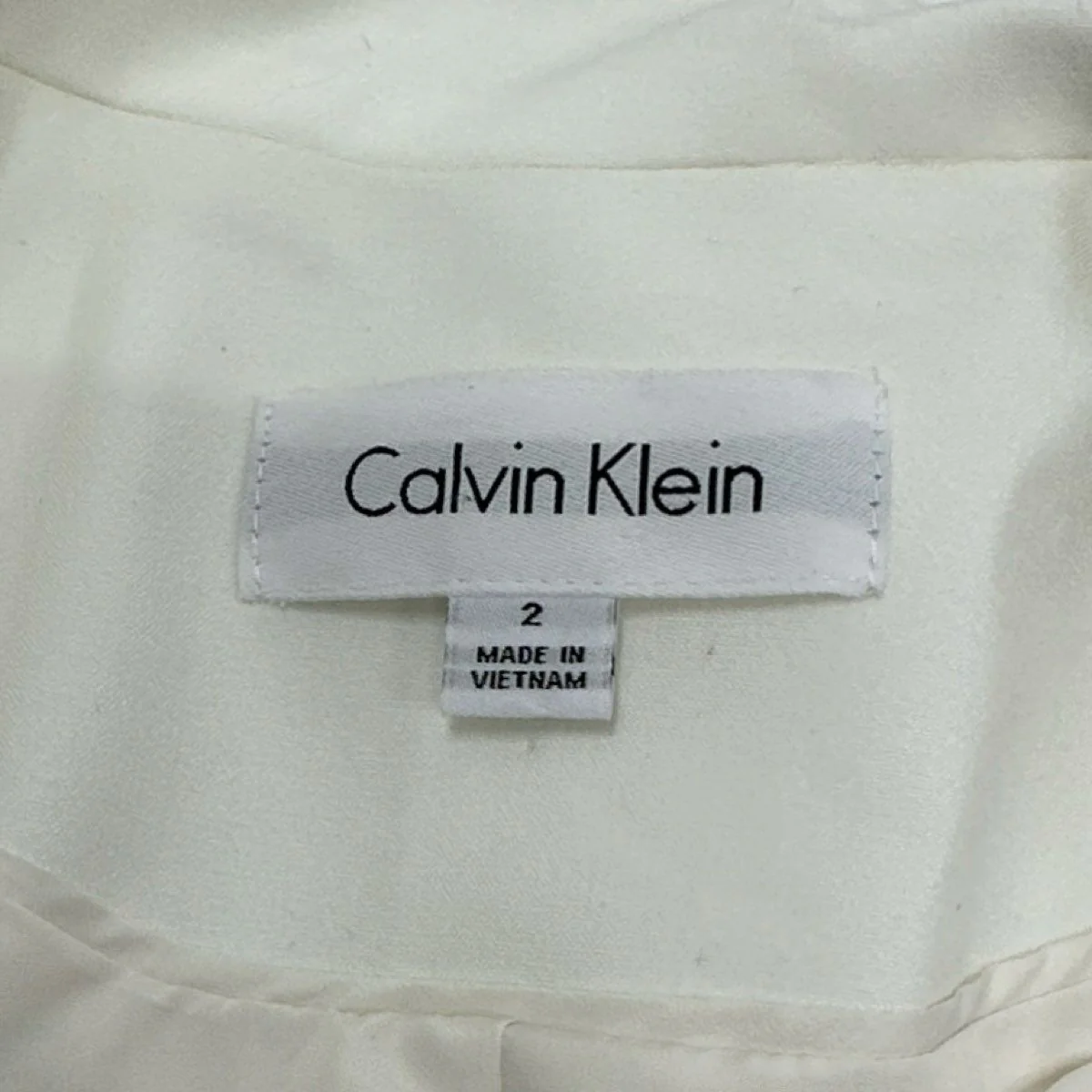 Calvin Klein Women's Cream Single Button Blazer Jacket Gold Hardware Sz 2 NWT - Image 4