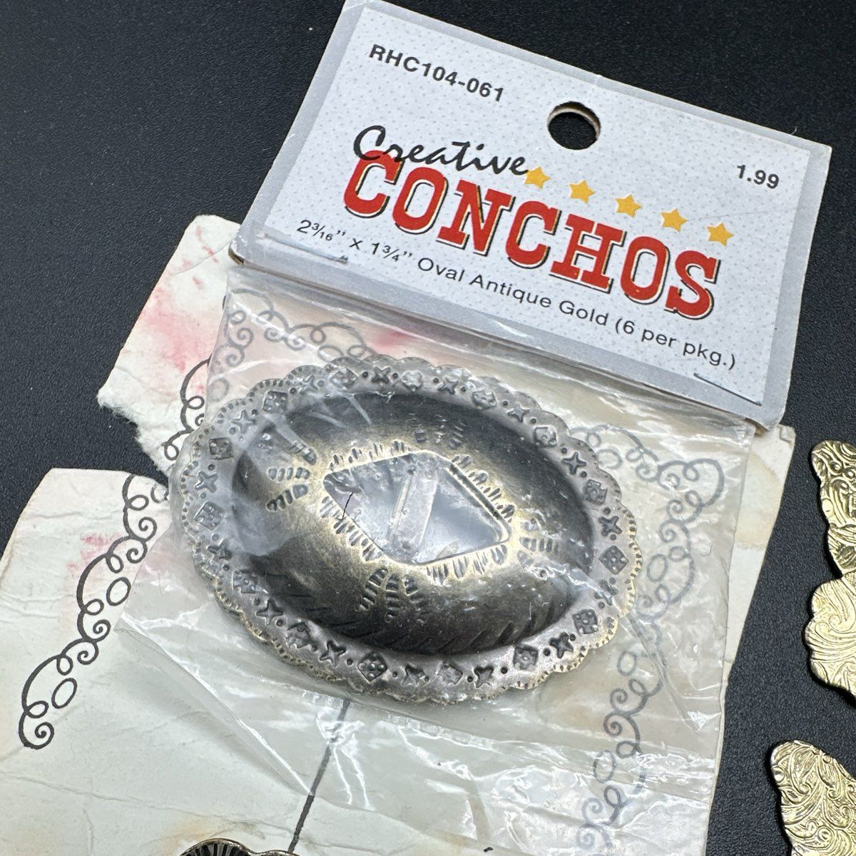 Creative Conchos Western Jewelry Making Lot Butterfly Heart Teepee Eagle 38 Pc - Image 3