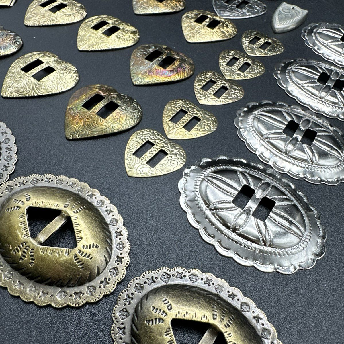 Creative Conchos Western Jewelry Making Lot Butterfly Heart Teepee Eagle 38 Pc - Image 6