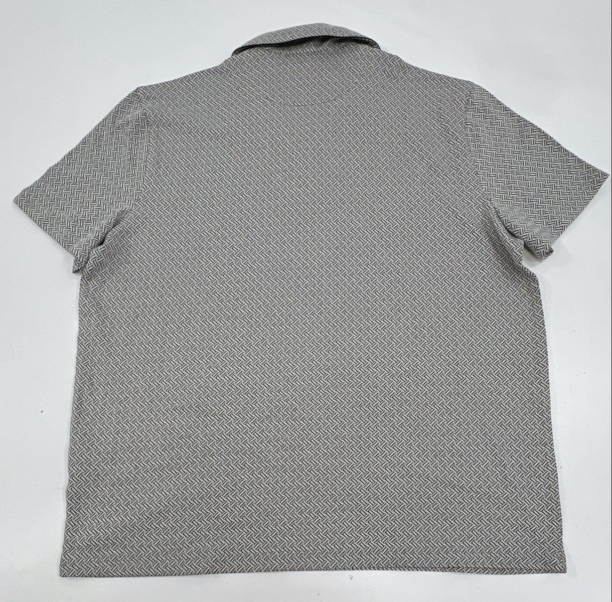Express Men's Lot of 2 Short Sleeve Knit Polo Shirts Geometric Pattern NWT L S - Image 6