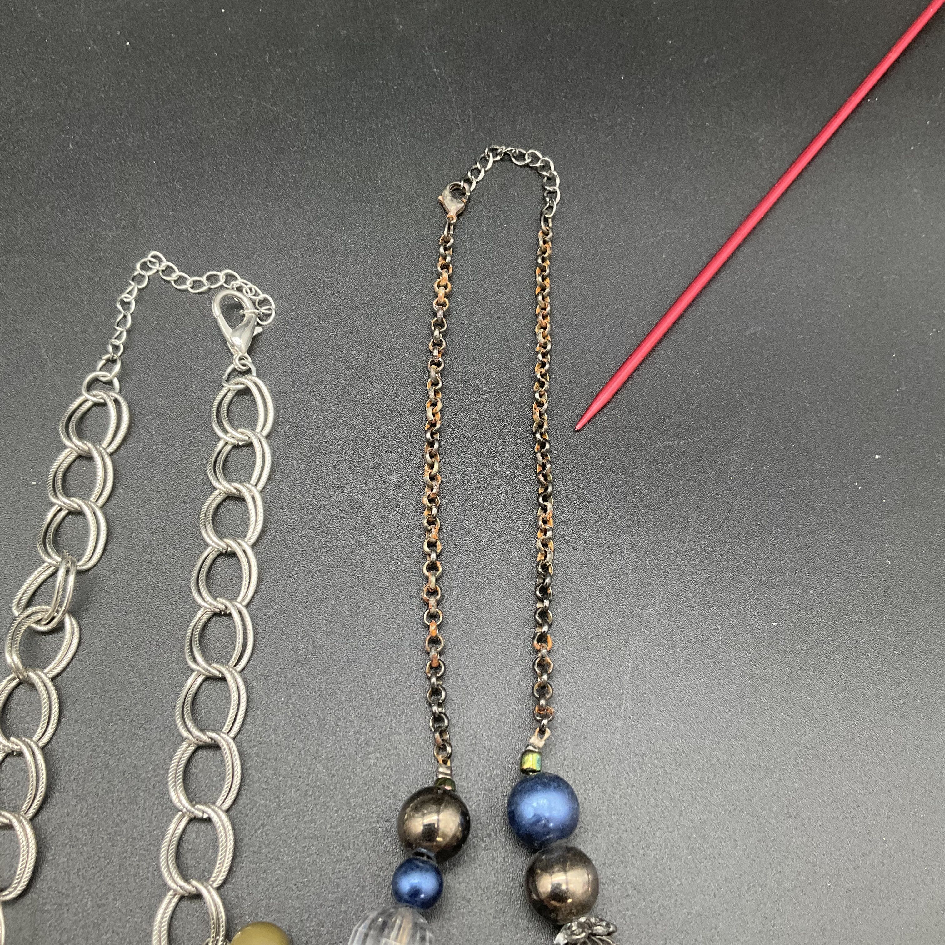 Fashion Statement Jewelry Lot of 8 Necklaces Beaded Bib Pendant Multi-Strand - Image 5