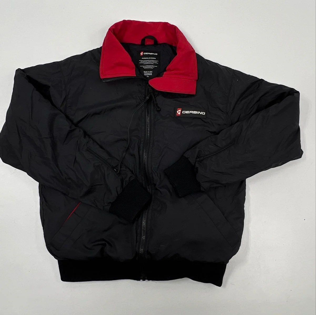 Gerbing Men's Heated Bomber Jacket Black Red Made in USA Controller Sz S-L