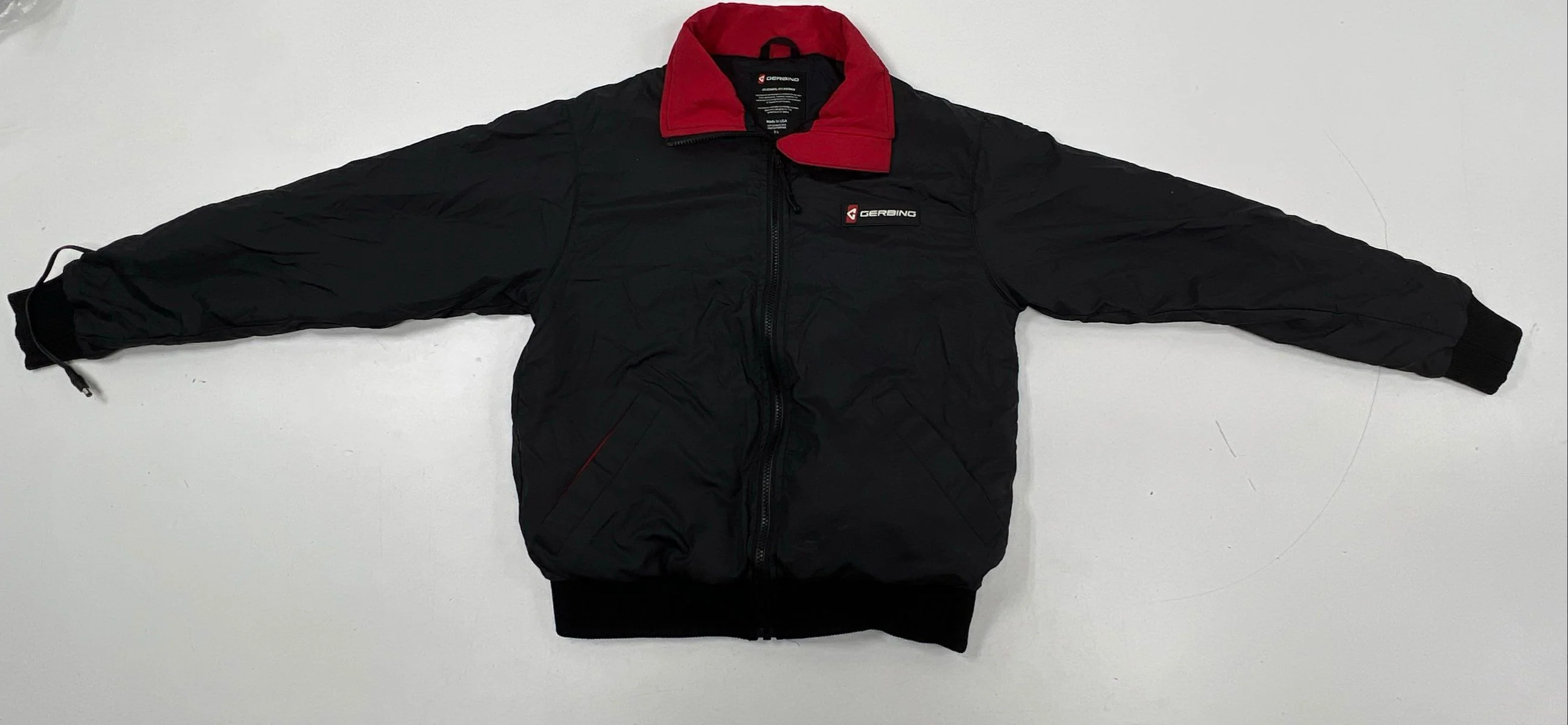 Gerbing Men's Heated Bomber Jacket Black Red Made in USA Controller Sz S-L - Image 2