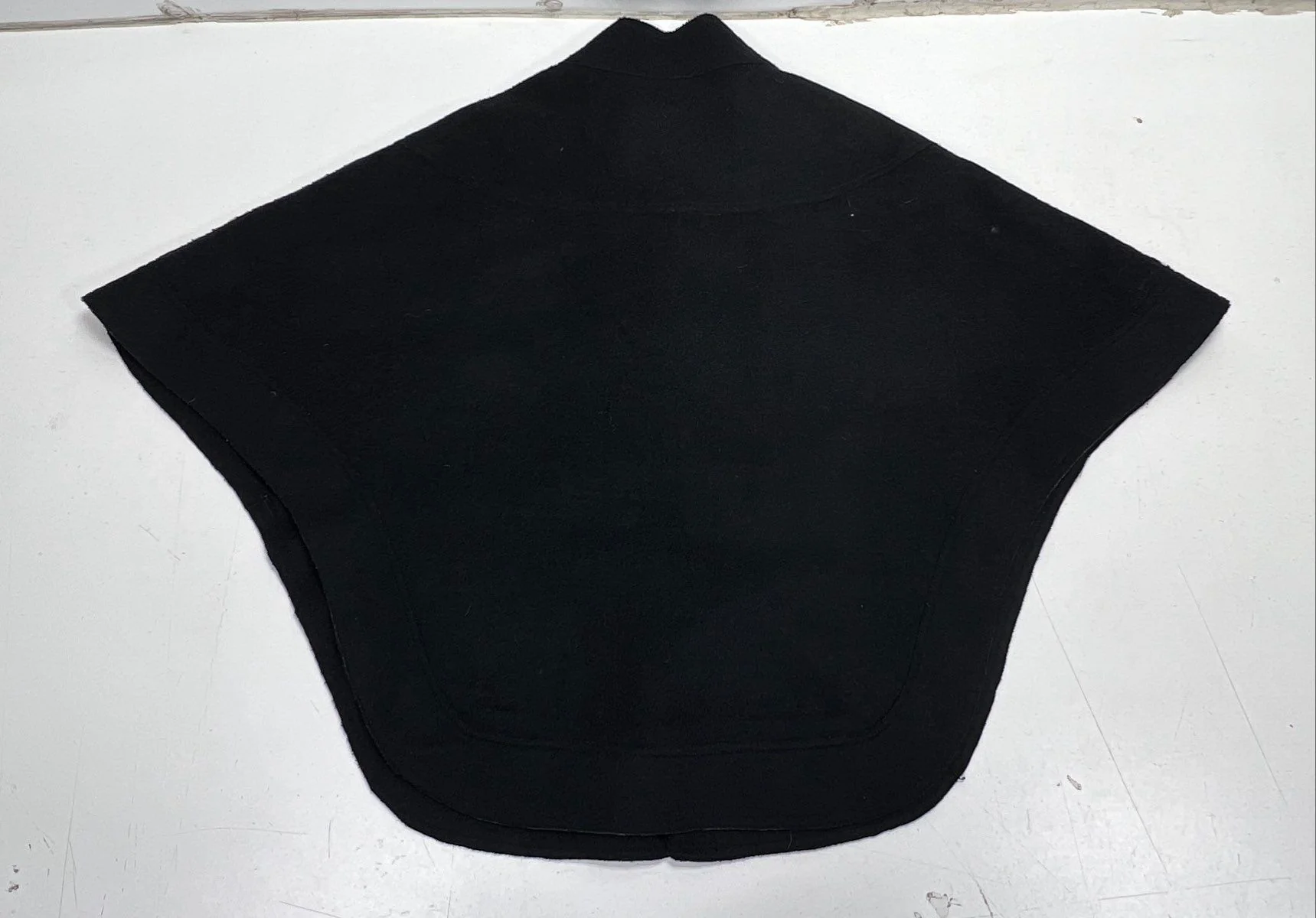 Hilary Radley Collection Black Wool Blend Button Front Cape Poncho Jacket Sz M - Image 3