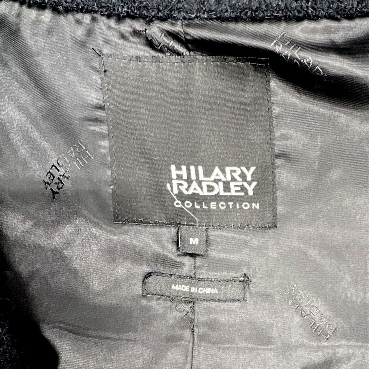 Hilary Radley Collection Black Wool Blend Button Front Cape Poncho Jacket Sz M - Image 6