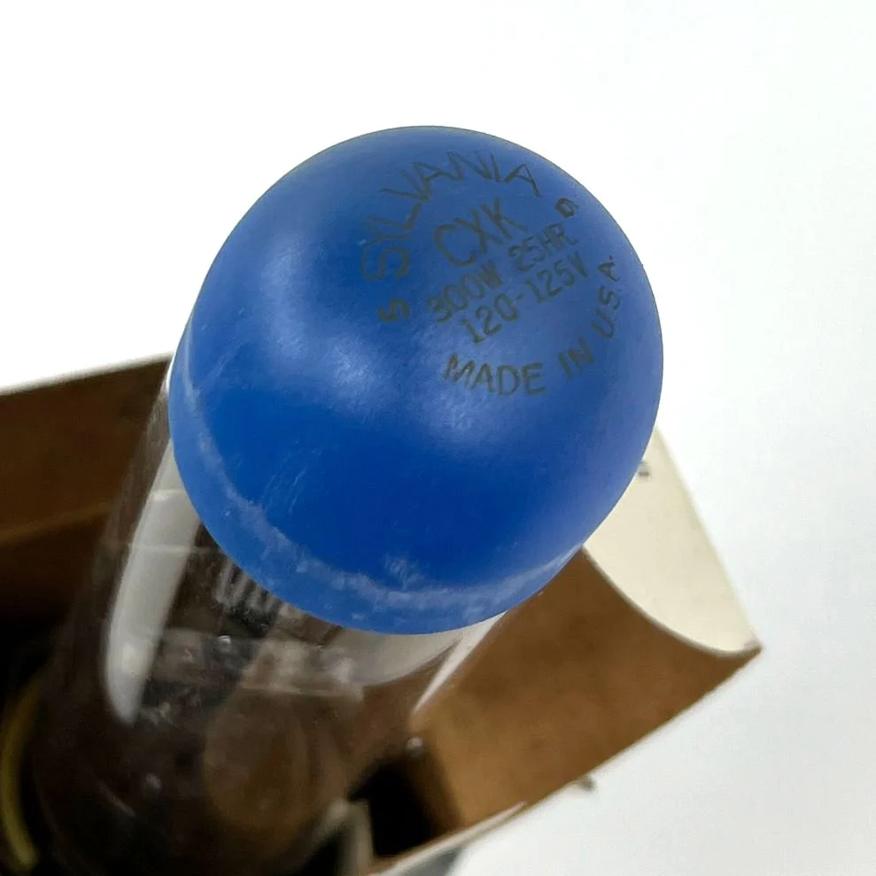 IOB Vintage Sylvania Movie & Still Projector Lamp Bulb Blue Top 300w Light Bulb - Image 11