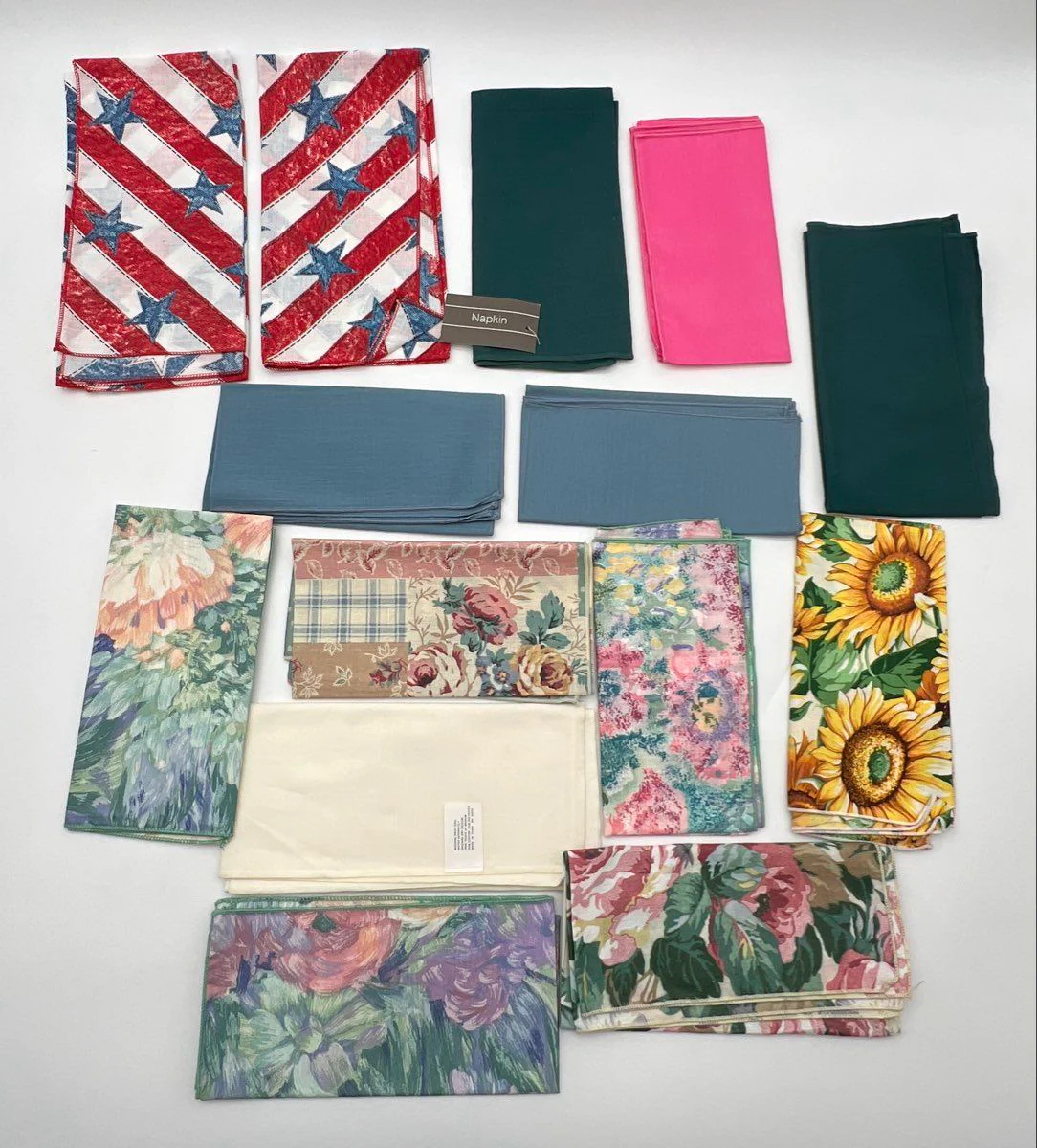 Longaberger Basket Accessories Lot 15 Pc Liners Handle Wraps Cloth Napkins Mixed - Image 6