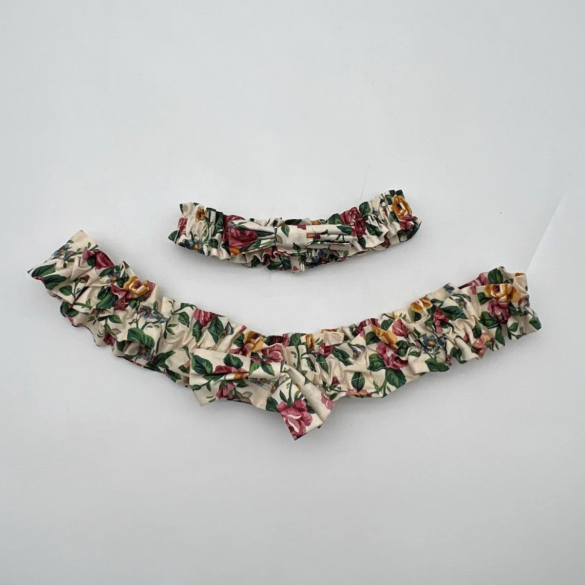Longaberger Basket Accessories Lot 8 Pieces Liners Garters Napkins Floral Leaf - Image 3