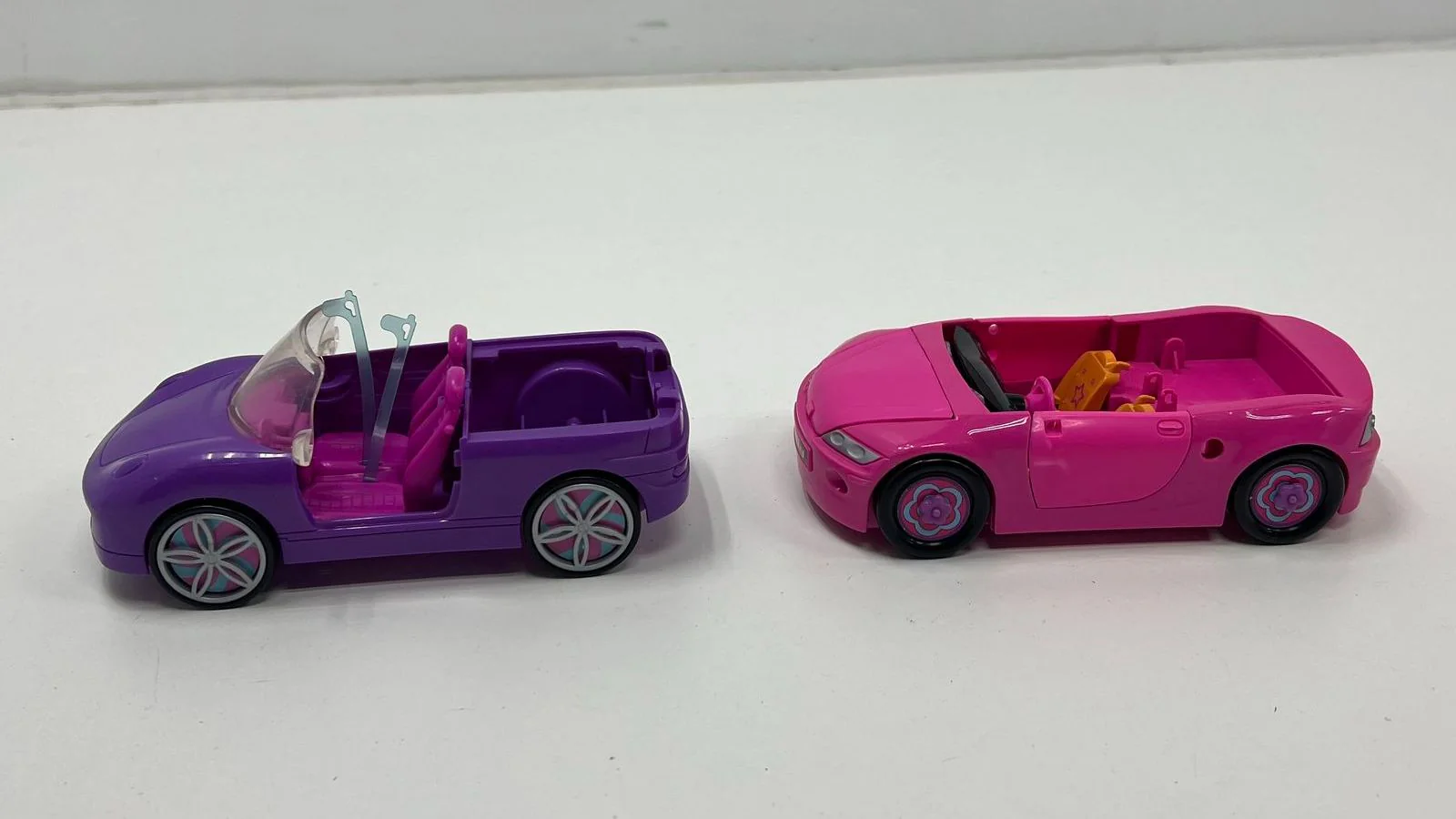 Lot of 2 Polly Pocket Cars Purple Pink Convertible 2003 Mattel *Damaged - Image 3