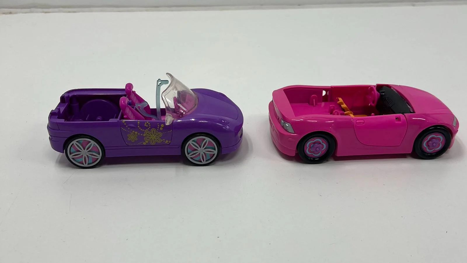 Lot of 2 Polly Pocket Cars Purple Pink Convertible 2003 Mattel *Damaged - Image 4