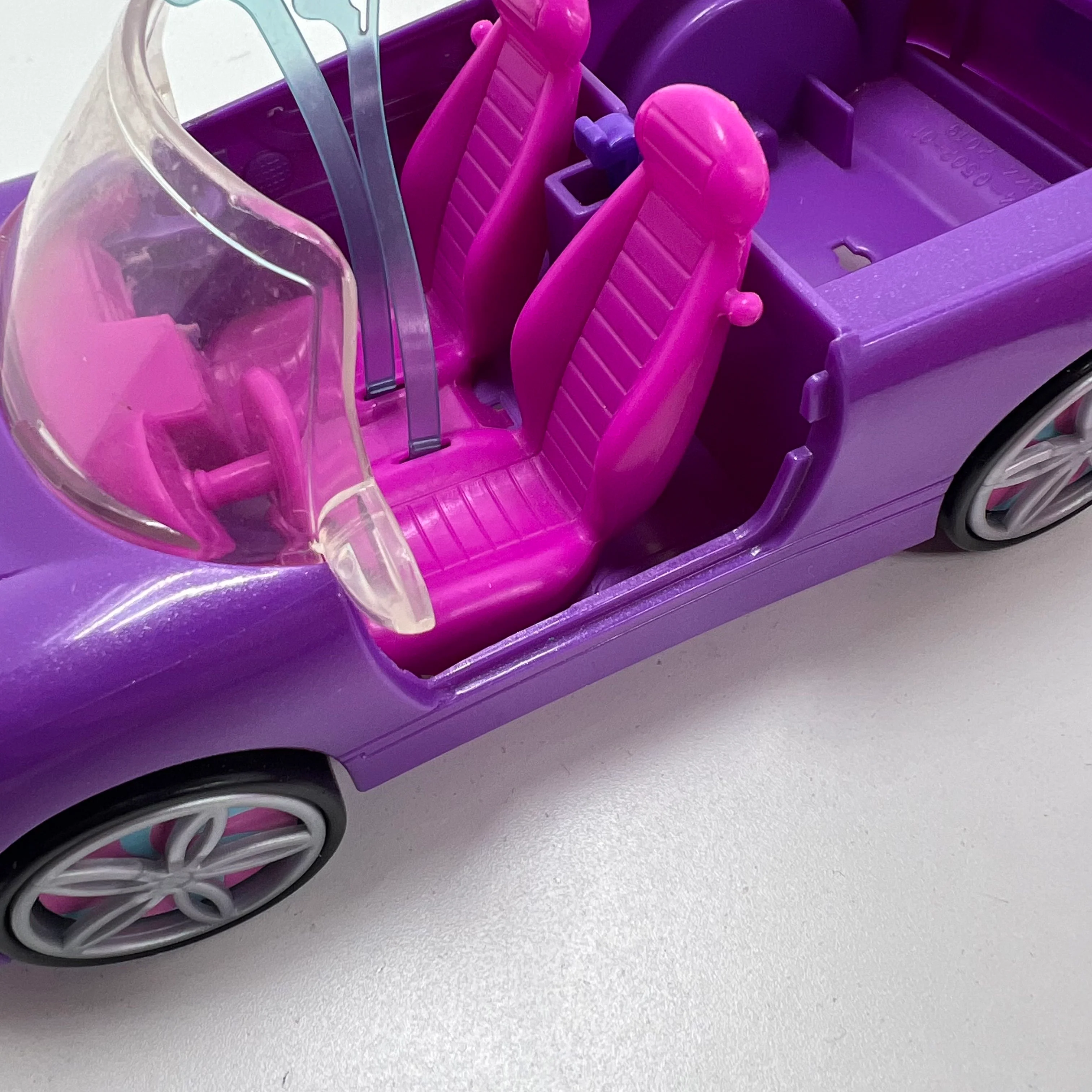 Lot of 2 Polly Pocket Cars Purple Pink Convertible 2003 Mattel *Damaged - Image 9