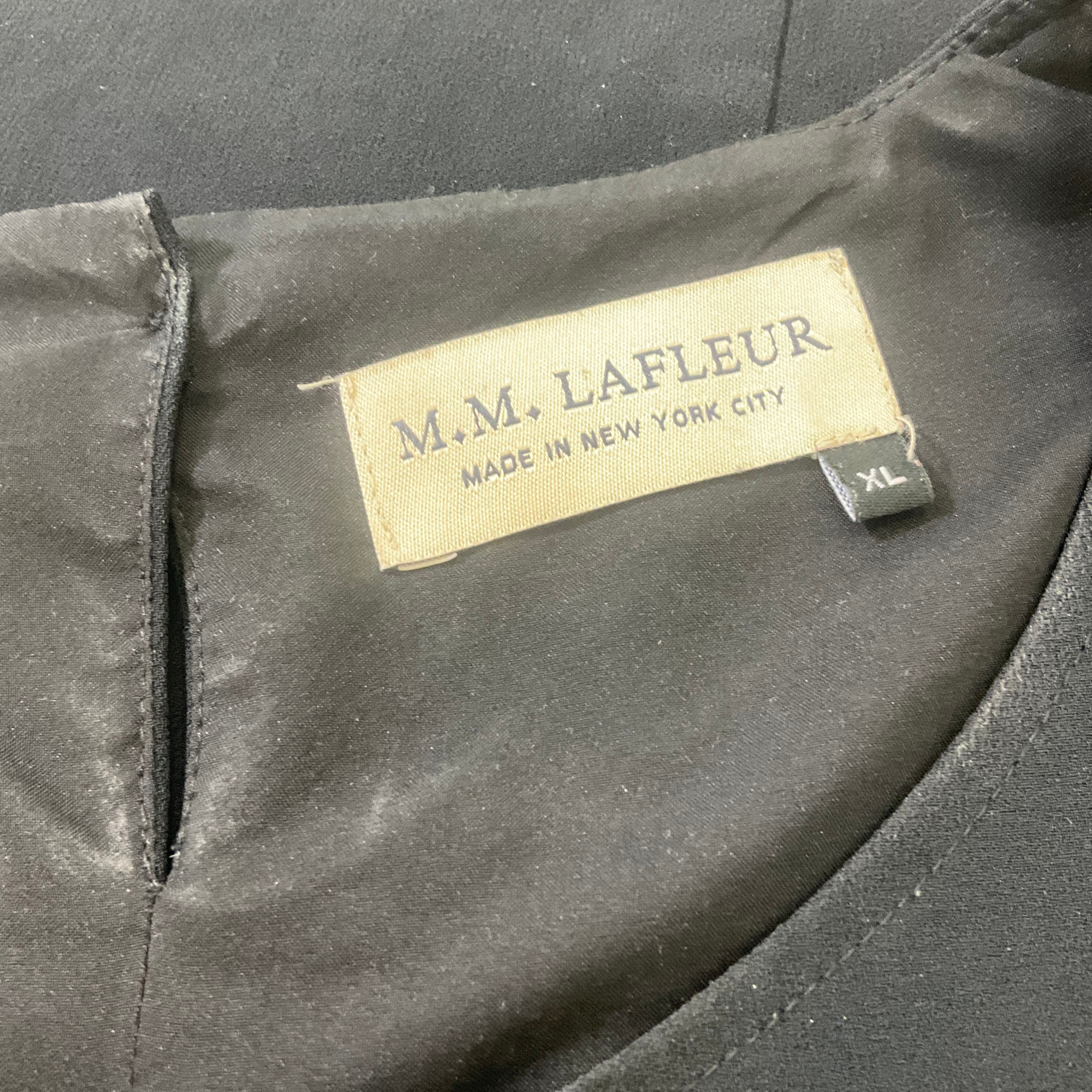 M.M. LAFLEUR Women's Black Sleeveless Boxy Shell Top Size XL Made in NYC - Image 3