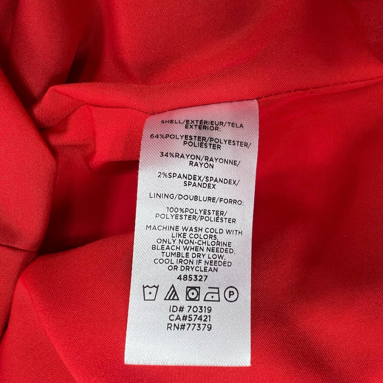 NWT Ann Taylor Factory Red Faux Pearl Accents Skirt Women's 10P $79 - Image 4