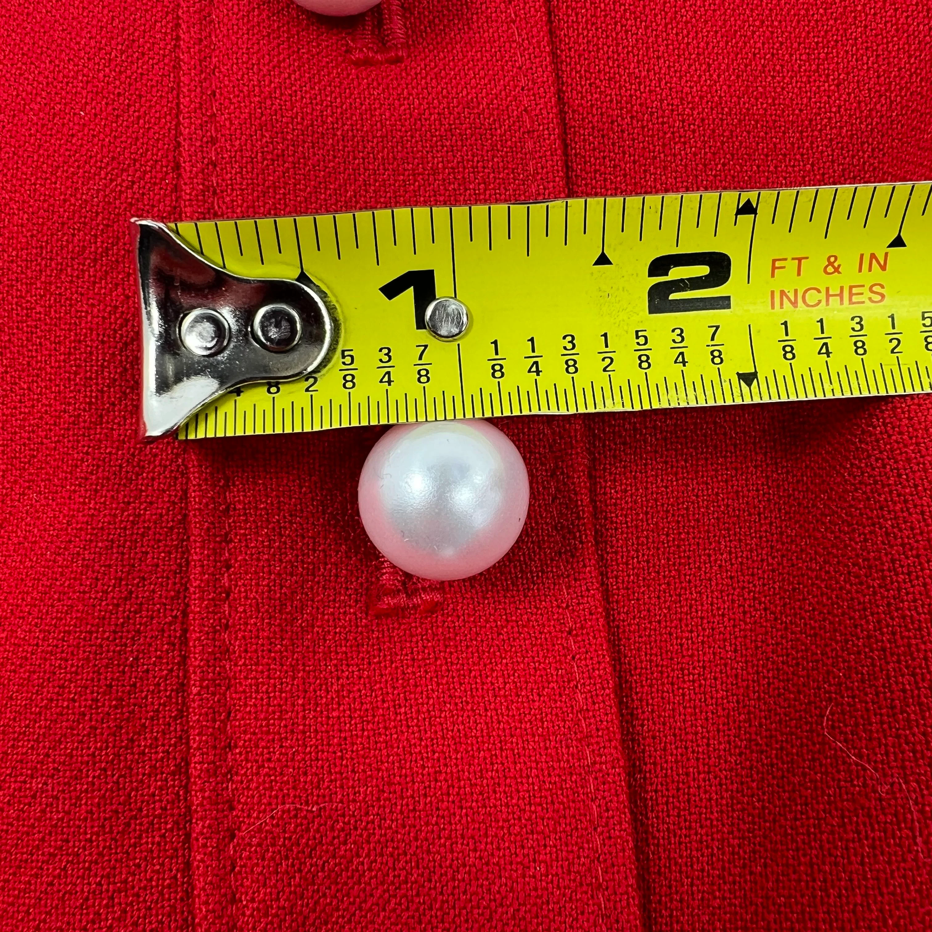 NWT Ann Taylor Factory Red Faux Pearl Accents Skirt Women's 10P $79 - Image 5