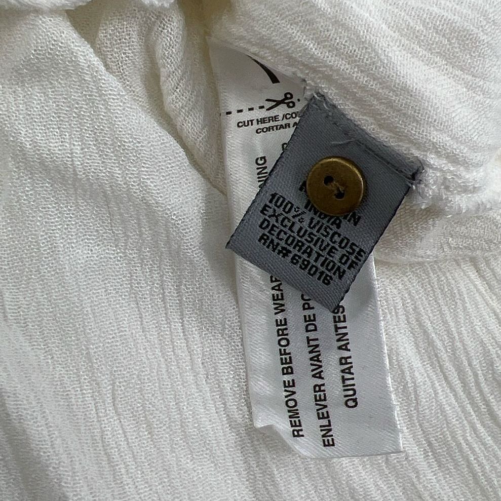 NWT Women's Ruff Hewn GREY White Beaded Long Sleeve Tunic Blouse - Size 3XL - Image 8