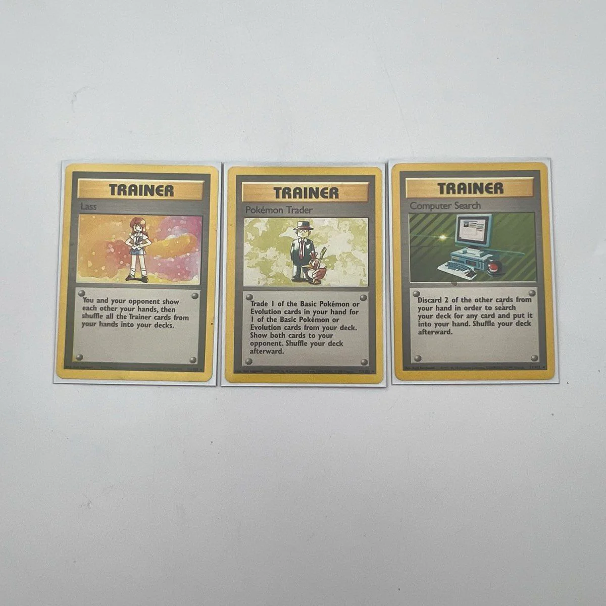 Pokemon Card Lot Base Set Rare Trainers Lass Pokemon Trader Computer Search