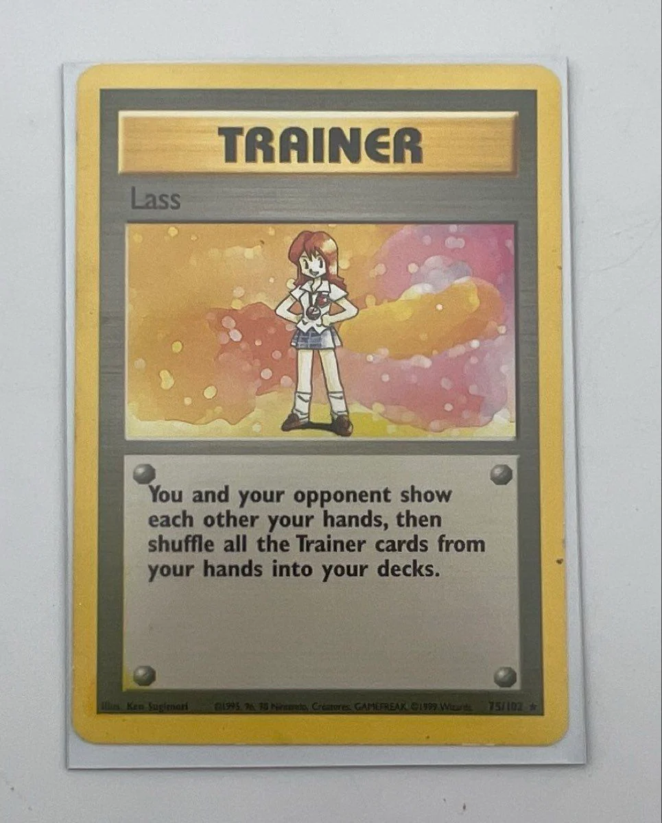 Pokemon Card Lot Base Set Rare Trainers Lass Pokemon Trader Computer Search - Image 4