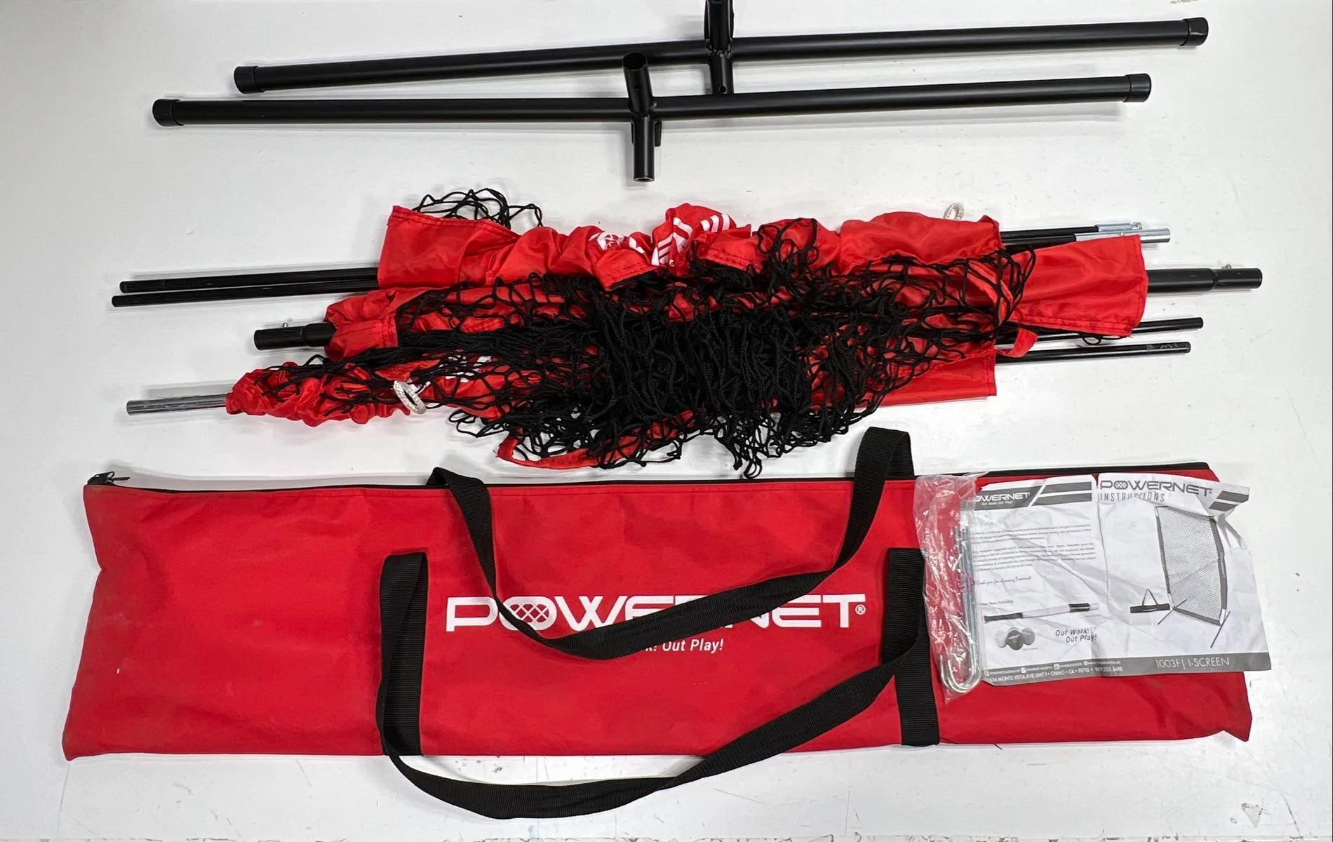 Powernet 1003F I-Screen Baseball Softball Pitching Protection Net Portable Red - Image 3