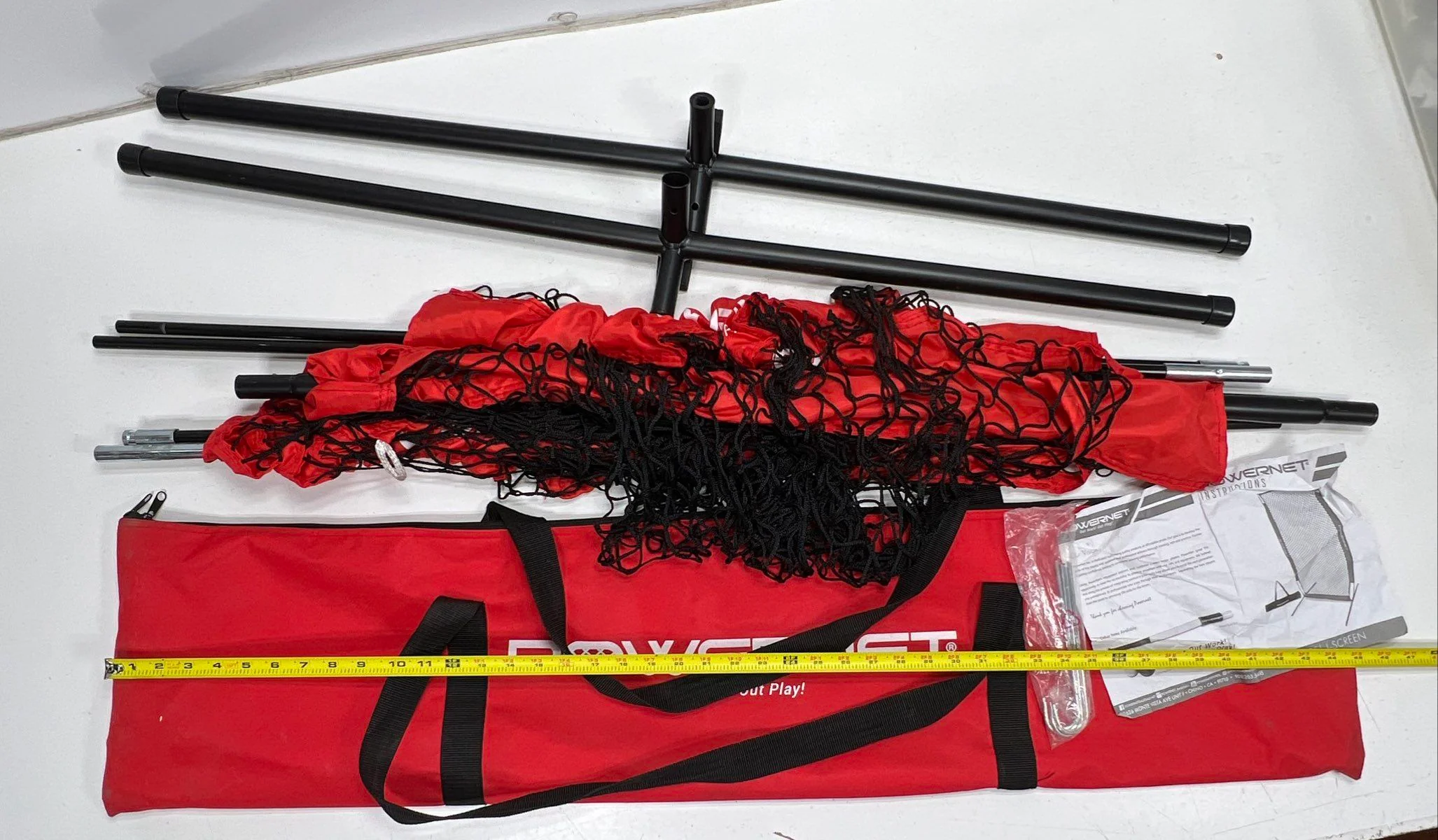 Powernet 1003F I-Screen Baseball Softball Pitching Protection Net Portable Red - Image 4