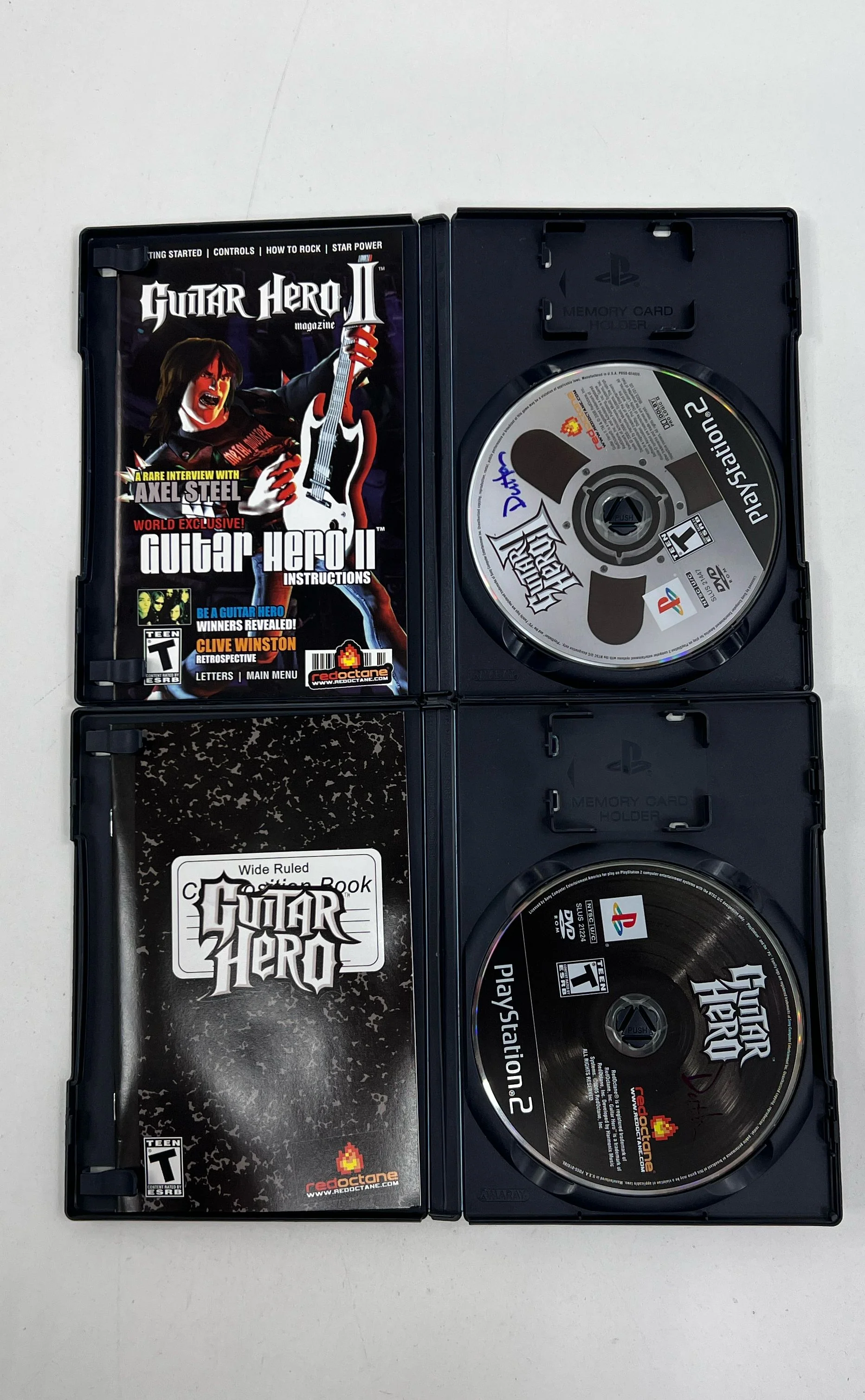 Sony Playstation 2 PS2 Game Lot UNTESTED Guitar Hero 1 & 2 in Cases - Image 4
