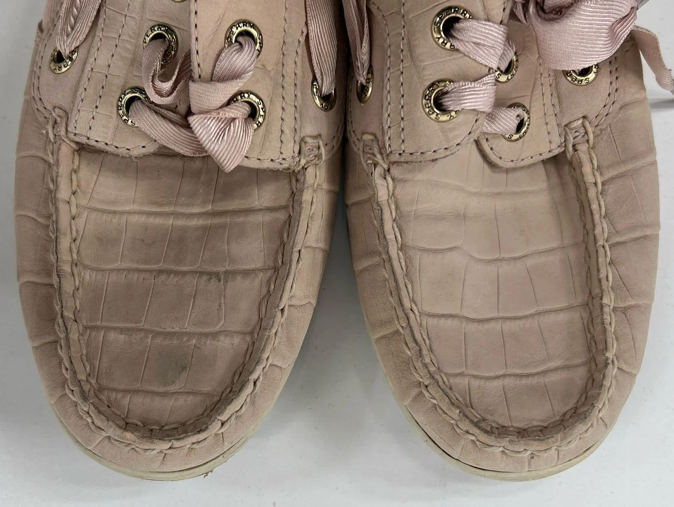Sperry Pink Leather? Loafer Slip In Casual Lace Up Shoes Women's Size 7 - Image 3