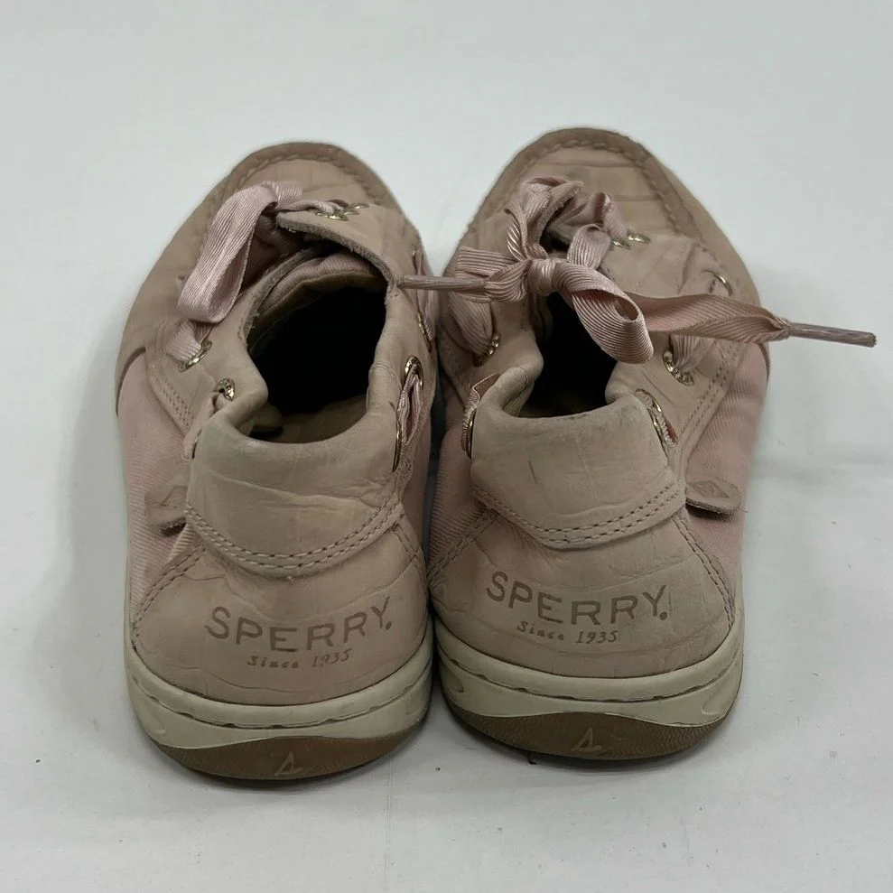 Sperry Pink Leather? Loafer Slip In Casual Lace Up Shoes Women's Size 7 - Image 5