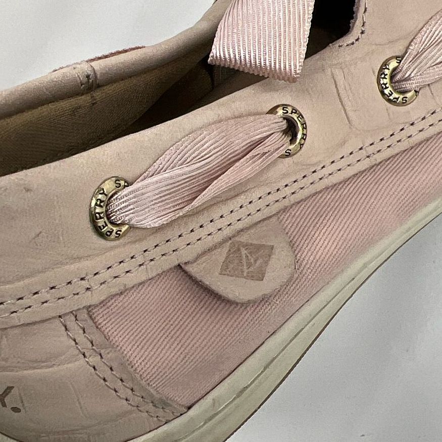 Sperry Pink Leather? Loafer Slip In Casual Lace Up Shoes Women's Size 7 - Image 7