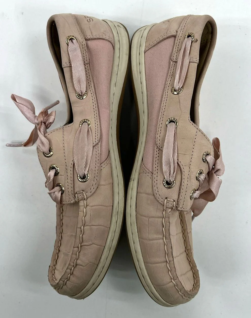Sperry Pink Leather? Loafer Slip In Casual Lace Up Shoes Women's Size 7 - Image 8