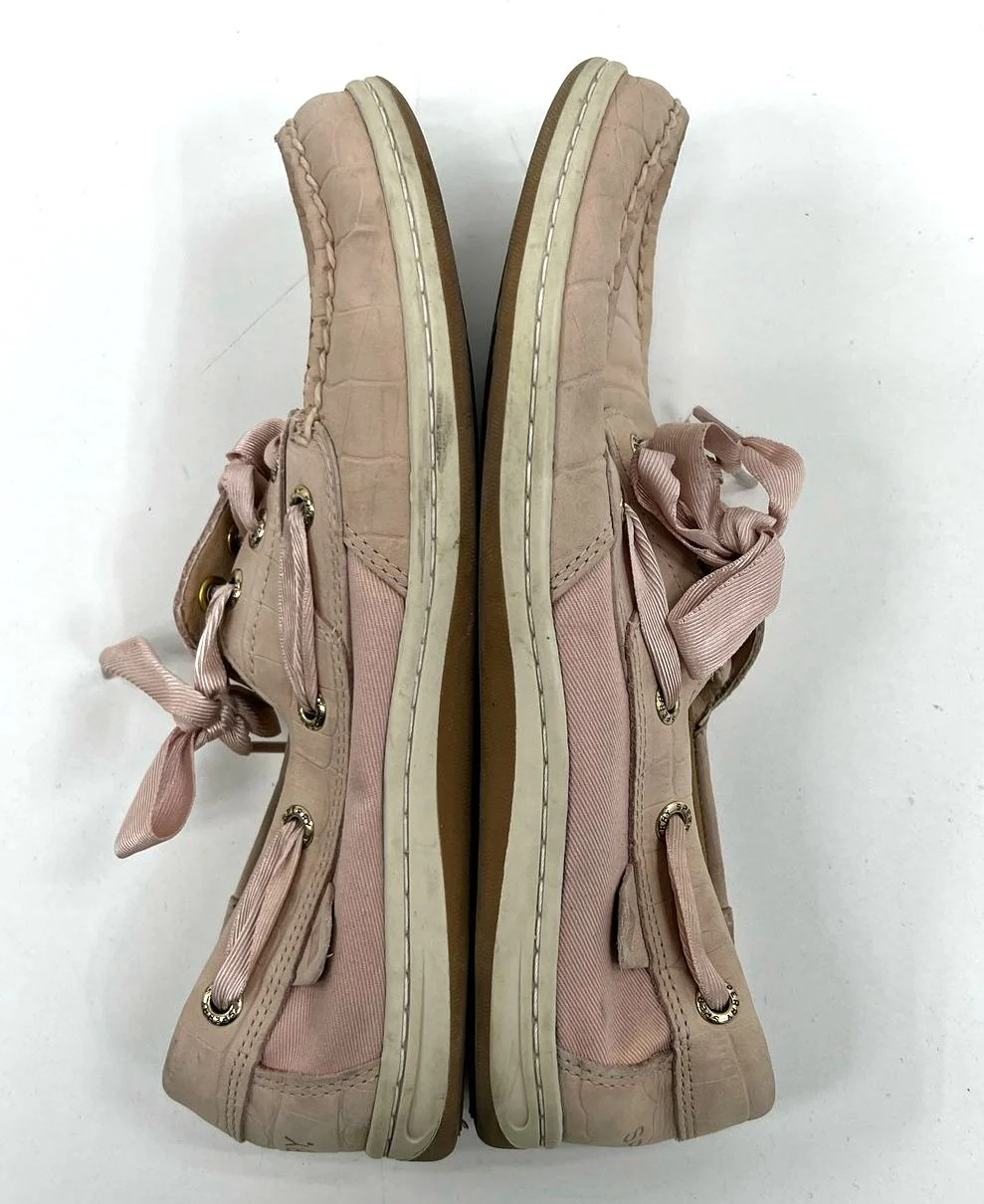 Sperry Pink Leather? Loafer Slip In Casual Lace Up Shoes Women's Size 7 - Image 9