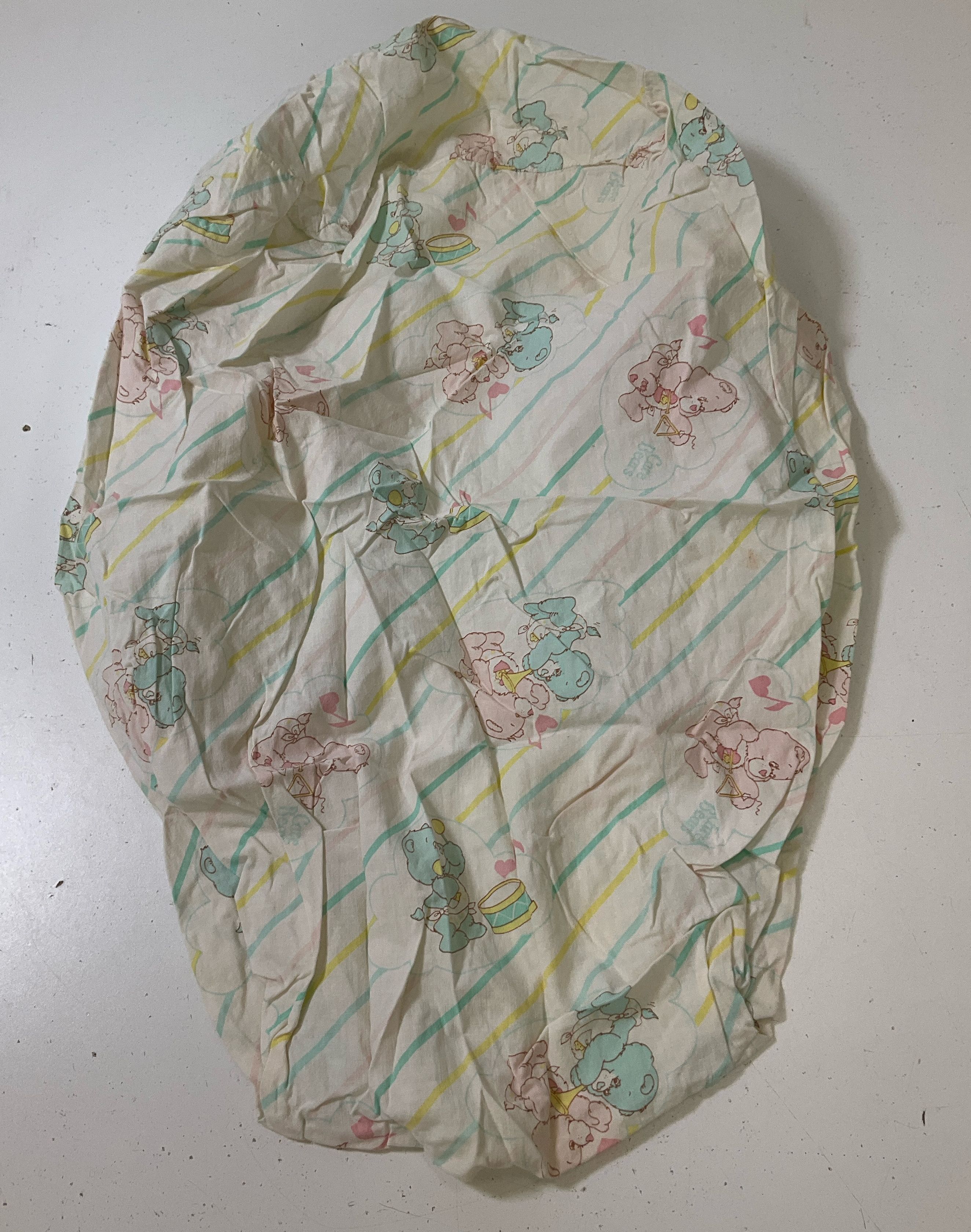Vintage Care Bears Baby Linens & Flannel Scraps 6 Pieces Baby Hugs Baby Tugs - Image 6