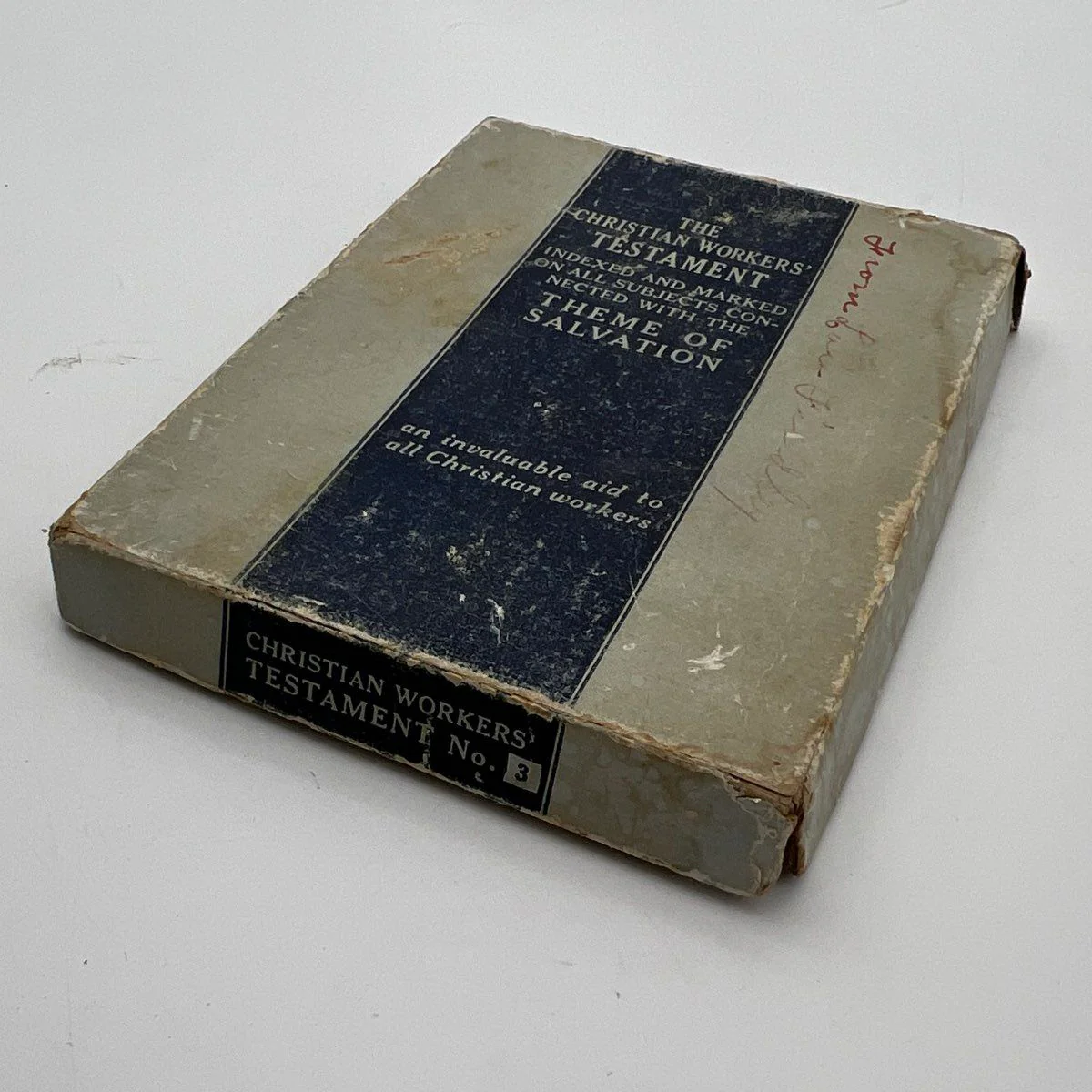 Vintage Christian Workers New Testament Pocket Bible 1940 Inscribed With Box - Image 7