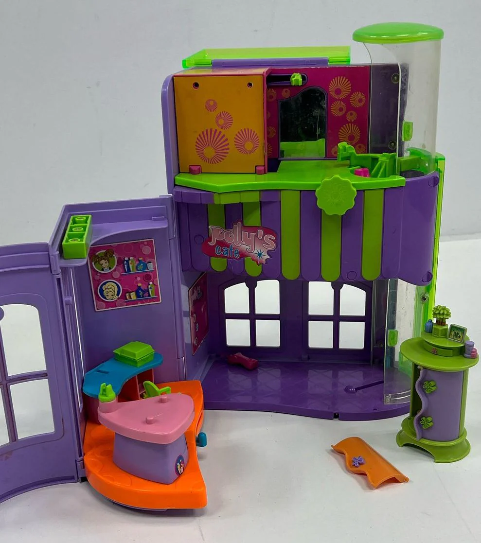 Vintage Collectible Toys Mattel Polly Pocket Mall Cafe Fold Out Play Set Lot - Image 3