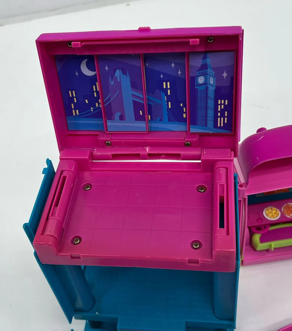 Vintage Collectible Toys Mattel Polly Pocket Triple Decker Fold Out Bus Lot - Image 5