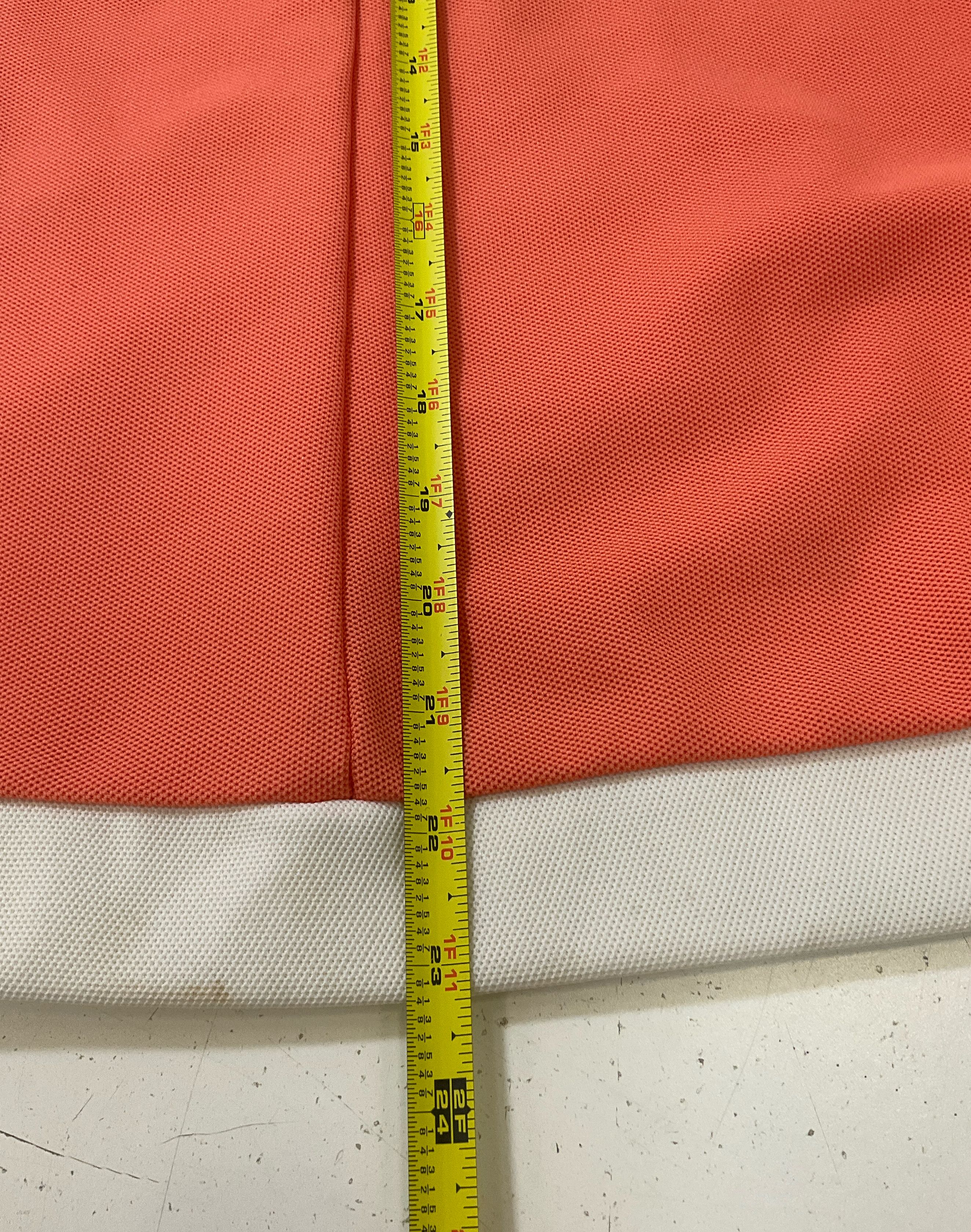 Vintage Girl's Orange Puff Sleeve Polyester Dress White Ruffle Trim Sz 28 Chest - Image 9