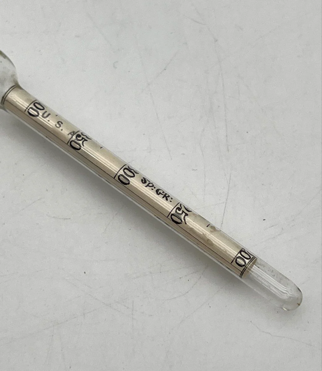 Vintage Glass Hydrometer Scientific Tester Specific Gravity Baumé Scale 6.5" - Image 3