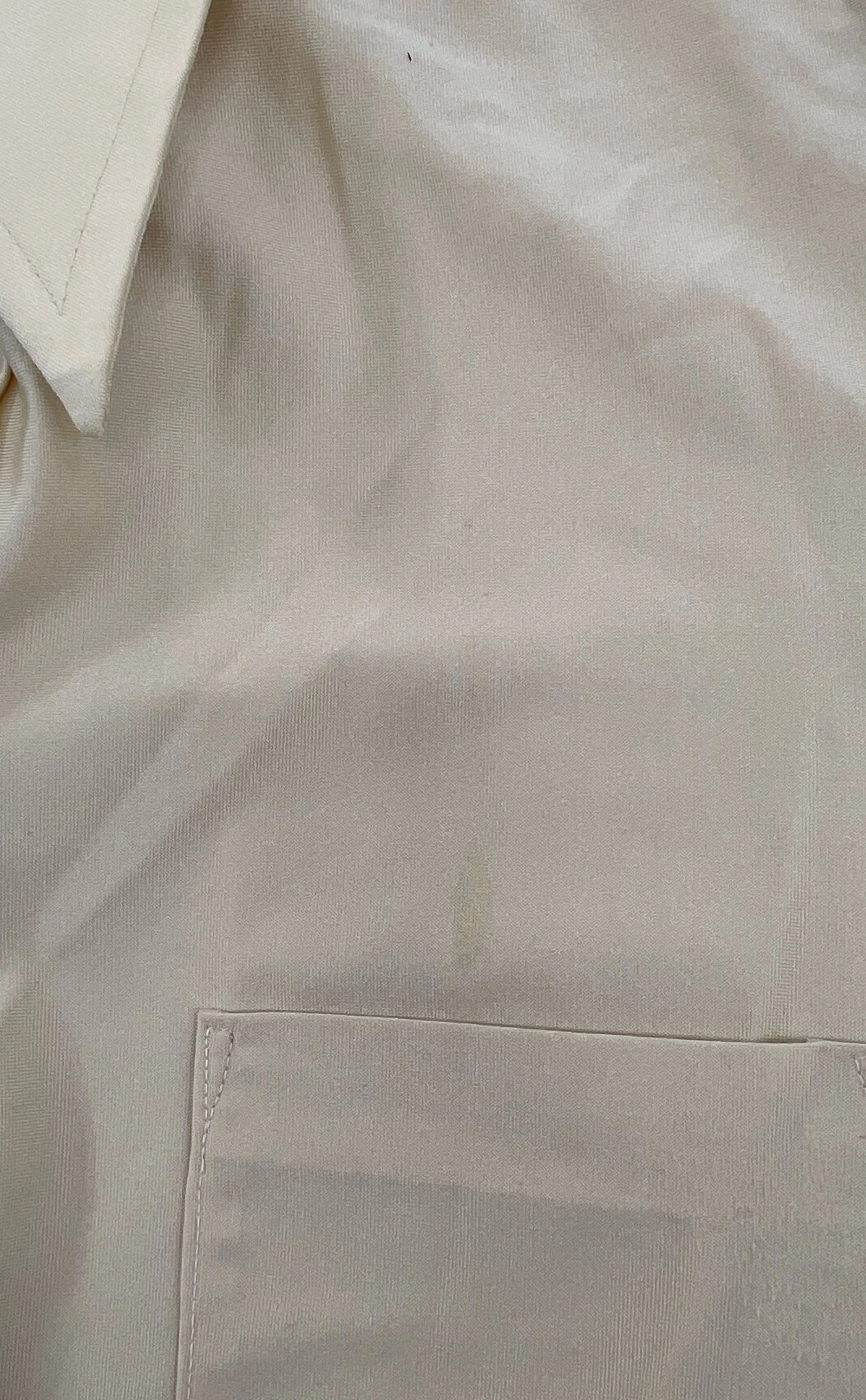 Vintage Men's Van Heusen Van Q Tan Nylon Long Sleeve Button Up Shirt Size 16/33 - Image 3