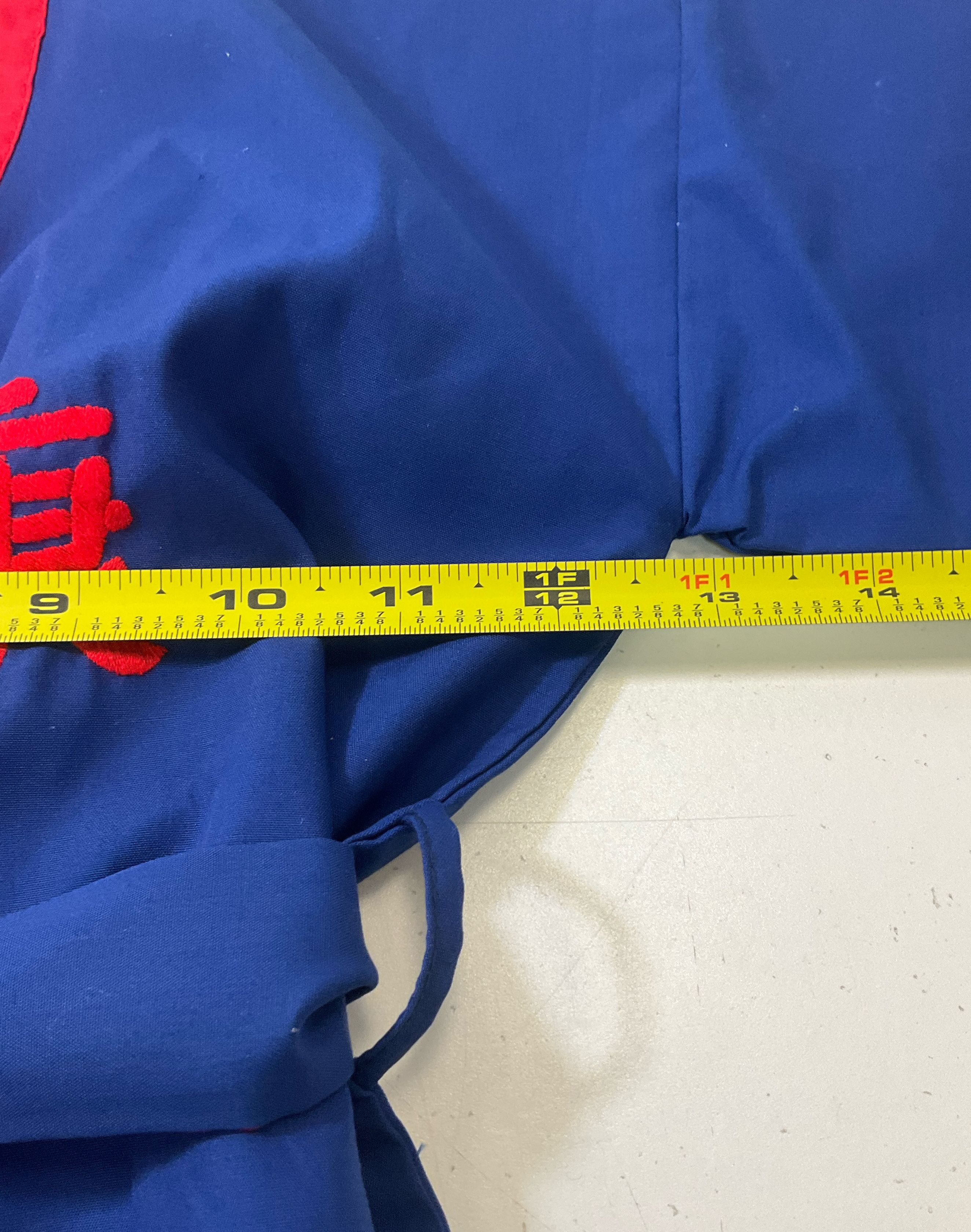 Vintage Plum Blossoms Blue & Red Chinese Souvenir Asian Robe Kid's Size 4 NWT - Image 5