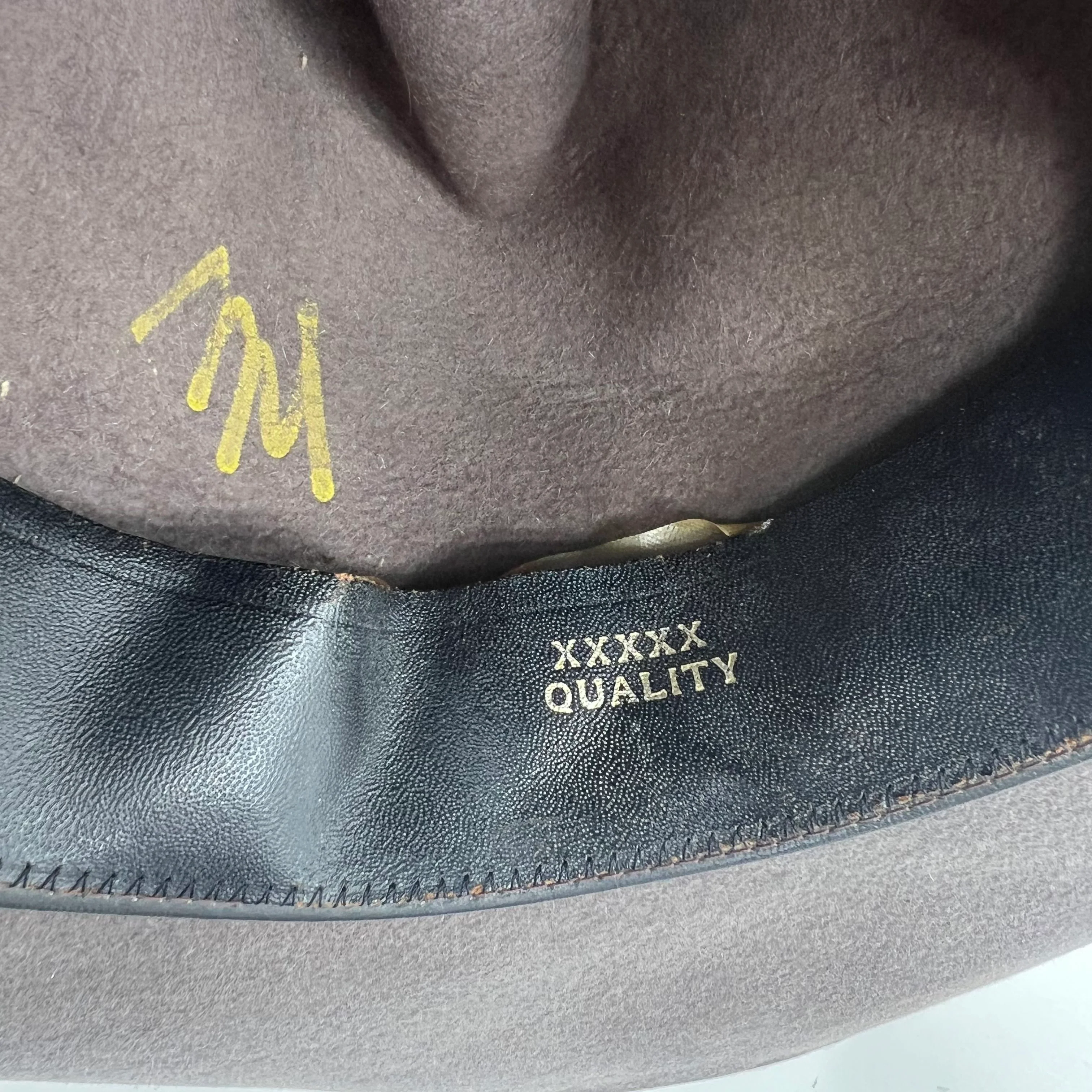 West Texas Western Wear Gray Hat XXXXX Quality Wool Size 6 3/4 *Repairs Needed - Image 10