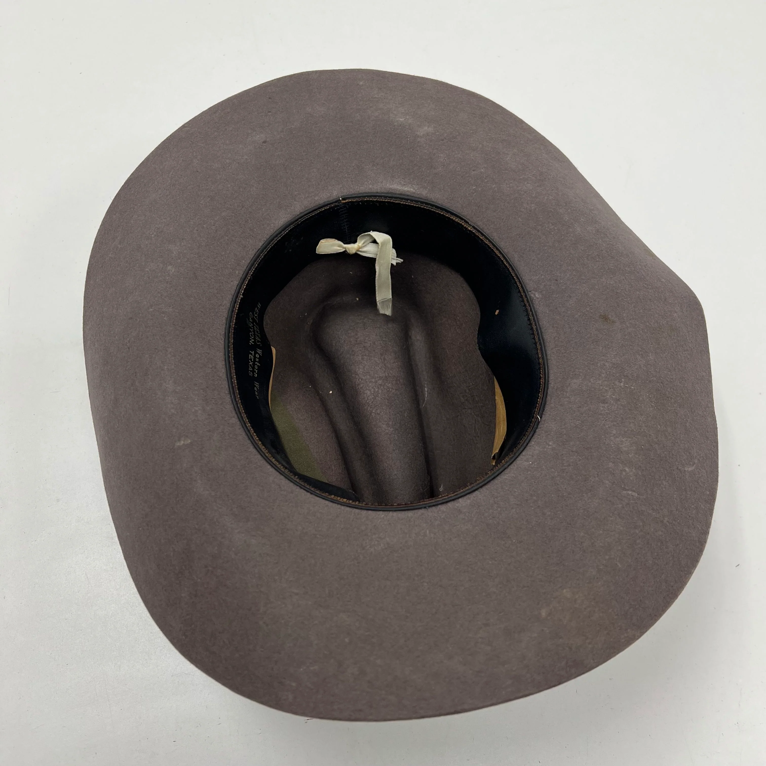 West Texas Western Wear Gray Hat XXXXX Quality Wool Size 6 3/4 *Repairs Needed - Image 6