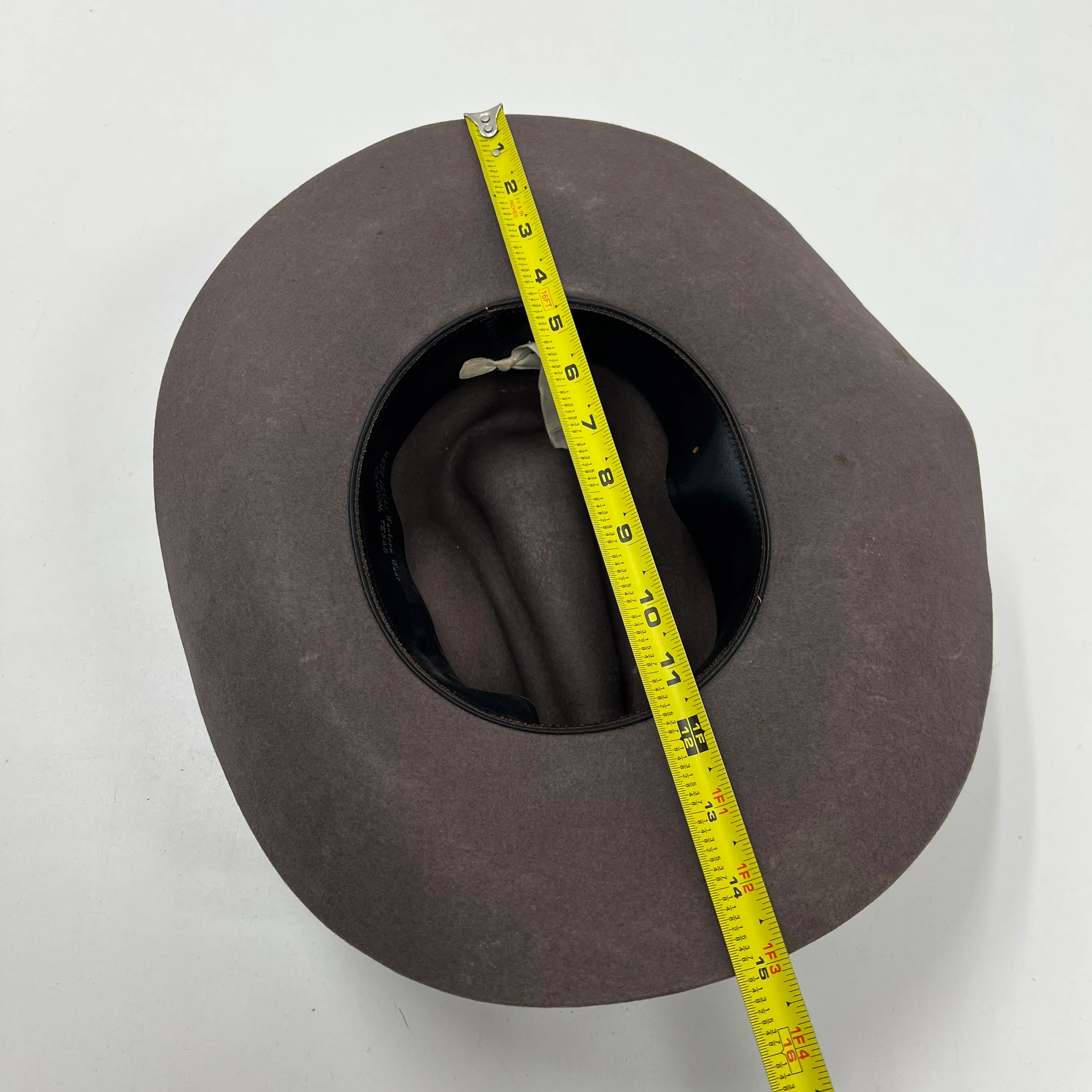 West Texas Western Wear Gray Hat XXXXX Quality Wool Size 6 3/4 *Repairs Needed - Image 7