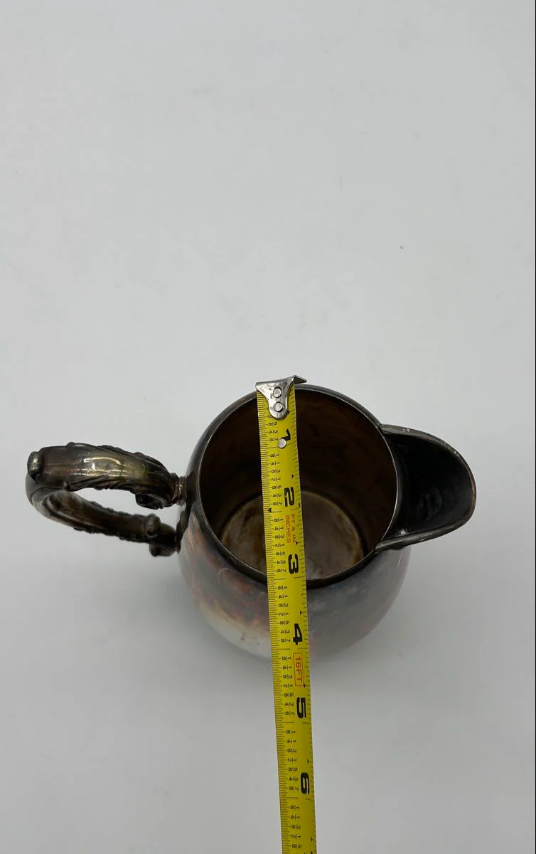 WM Rogers Silver Plate Water Pitcher Ornate Scroll Handle Victorian Vintage - Image 6