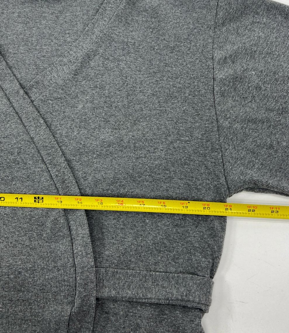 Women's Legoe. Grey Ribbed Knit Maternity Wrap Longline Sweater - Size 1 - Image 4