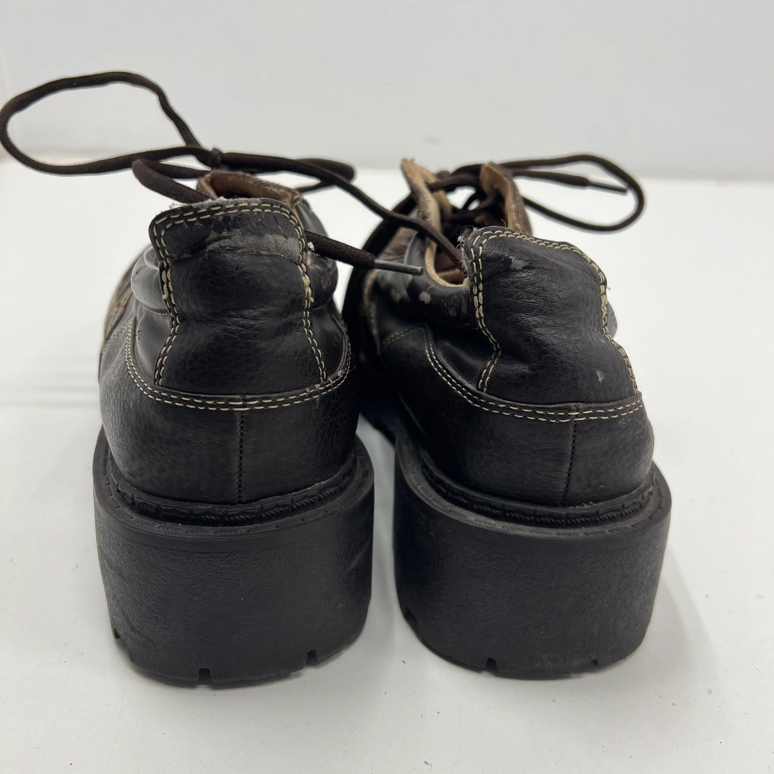 Y2K Mudd Jeffery Platform Loafer Casual Shoe Women 11M Brown - Image 7